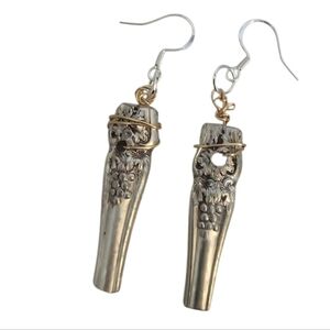 Vintage Rogers A1 Silverplate Spoon Earrings – Ornate Drop Design | 2.3" Length